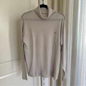 Vintage LACOSTE Pure New Wool Long Sleeve Turtleneck Sweater Men’s Size XL / 42